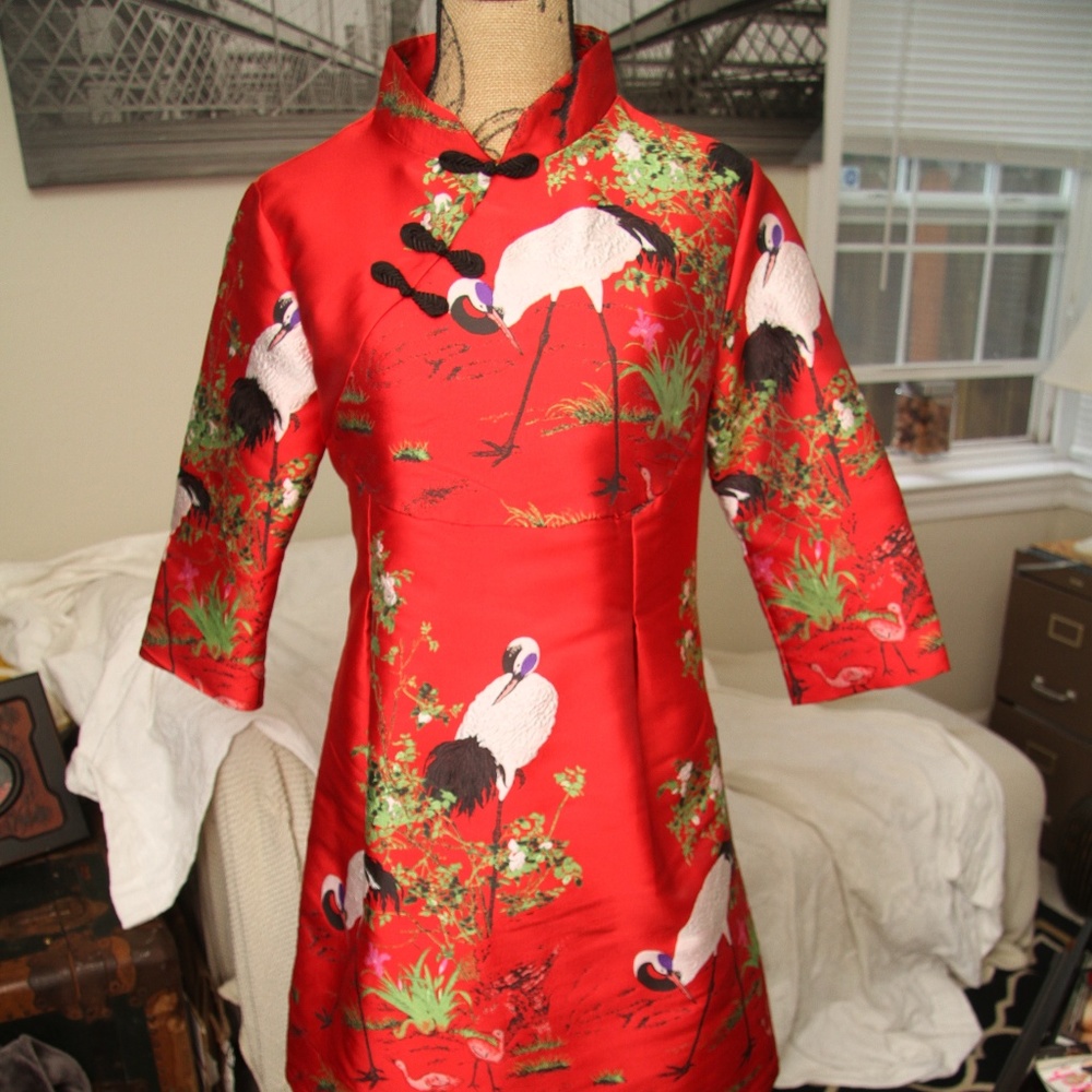 Satin embroidered dress size 4-6